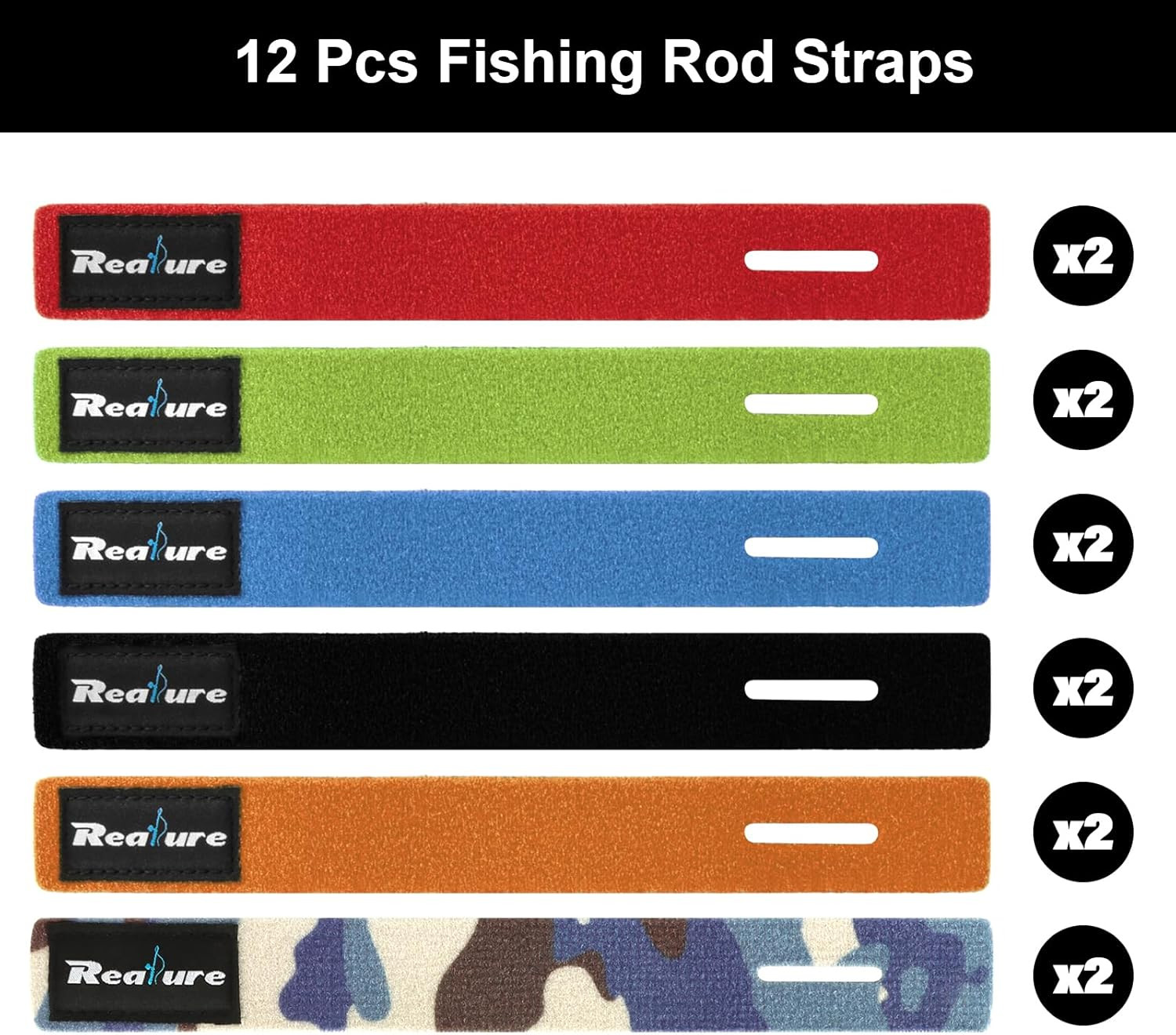 Fishing Rod Straps Adjustable Fishing Rod Straps Elastic Neoprene ‎6-Color NEW