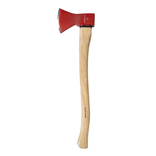 S/SPORT 28″ WOOD HANDLE CAMP AXE-MEDIUM W/CARBON STEEL HEAD