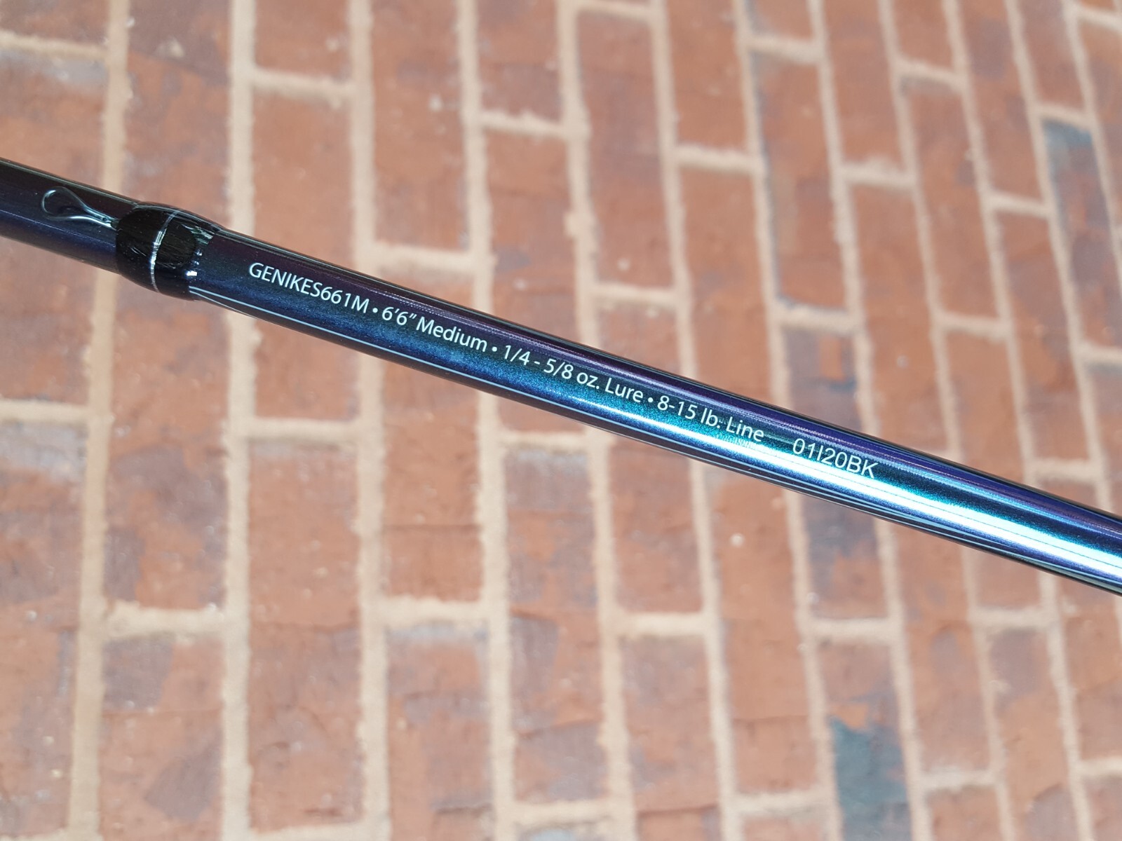 6’6″ Medium GENIKES661M 8-15lb Line 1/4-5/8oz Lure Fishing Rod “Never Give Up”