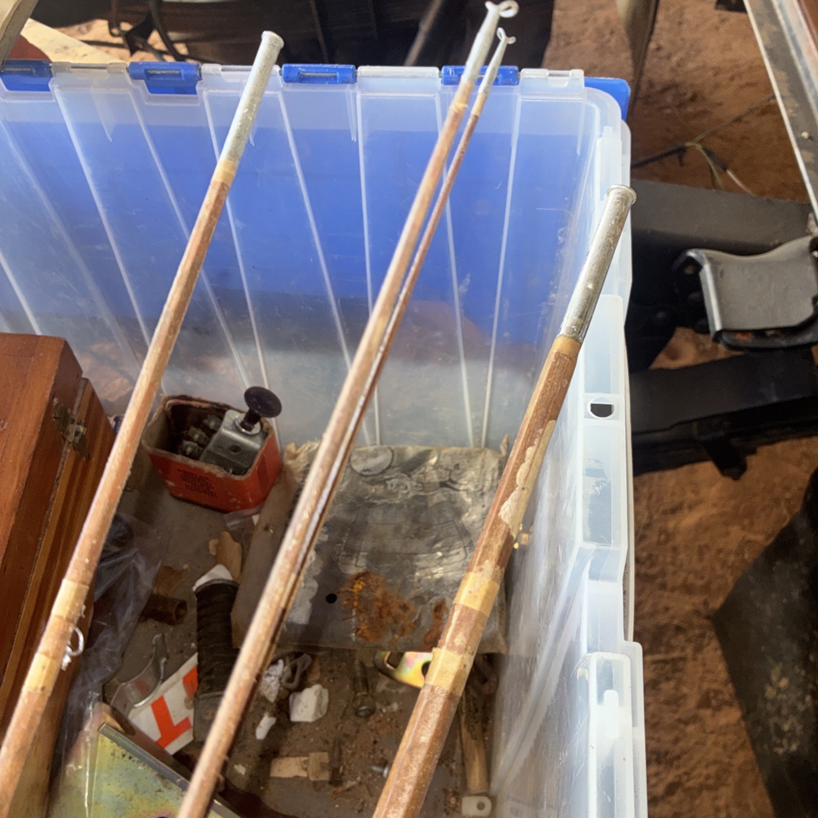 Vintage Wooden Fly Fishing Pole 4 Pieces