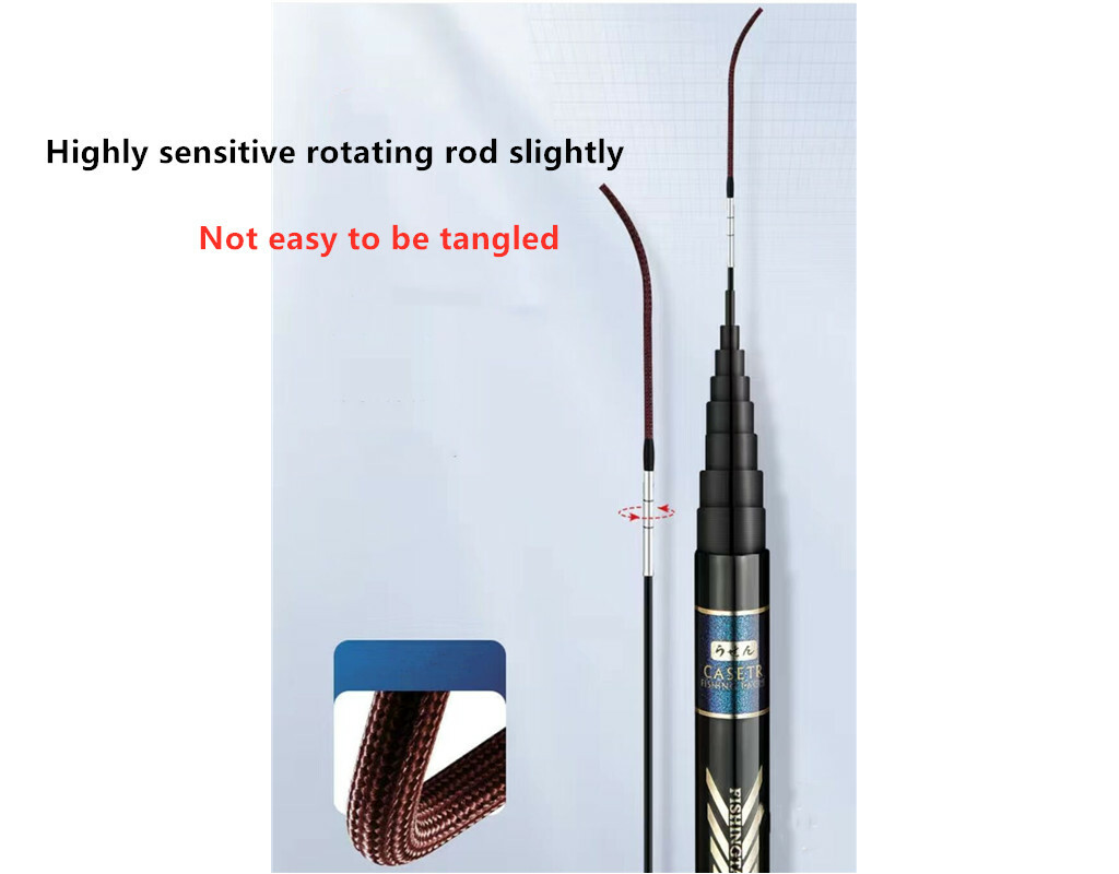 Carbon Fiber Fishing Rod Telescopic Ultra-light 3.6m 4.5m 5.4m 8m 9m Stream Rods