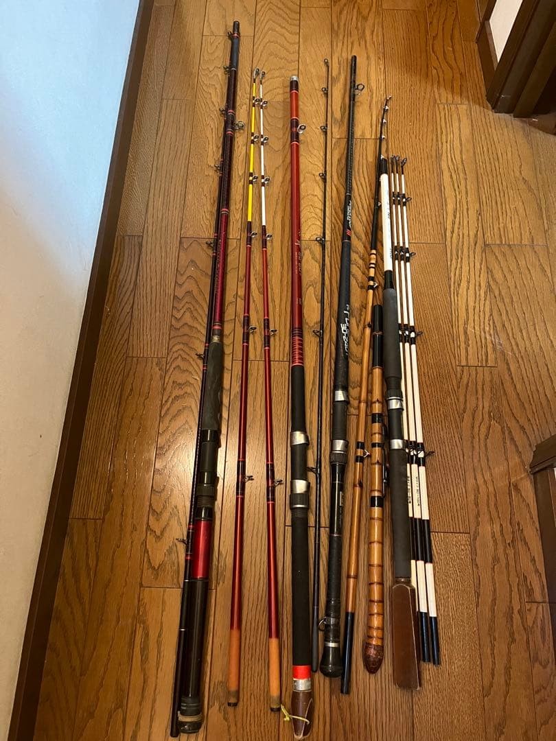 Ryobi Daiwa Boat Fishing Rods Set of 5 NFT Power Loop Fune 30-240T, 50-80号 Used