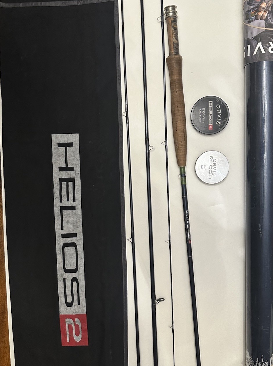 Orvis Helios 2 Trout Unlimited 8’6” 4wt Fly Rod –New Orvis Tip, Excellent Condit
