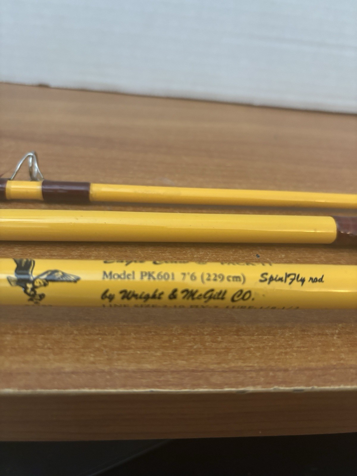 Eagle Claw Pack-It PK601 Spin/Fly Travel Rod 3 Pieces 1 Missing w/case R2s1