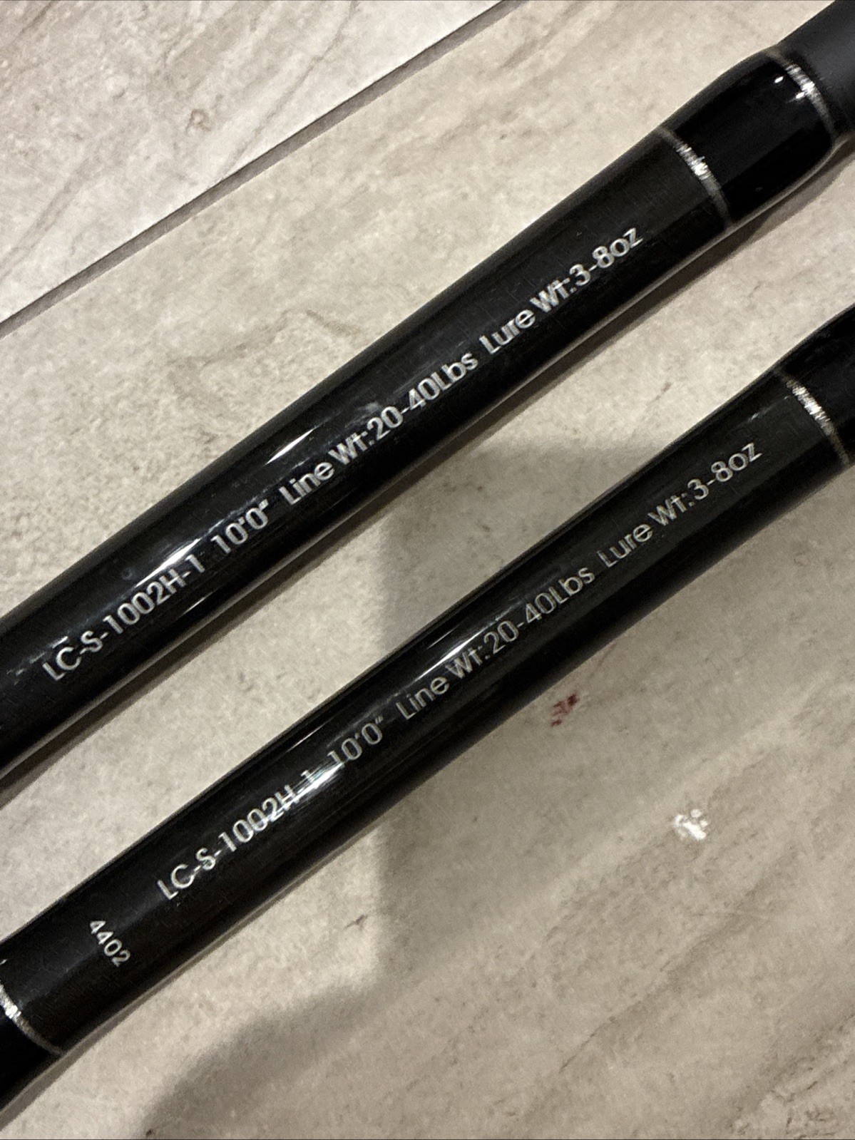(2) Okuma Longitude 10′ Surf Spinning Rod 2-Piece LC-S-1002H-1 Heavy Used Cond