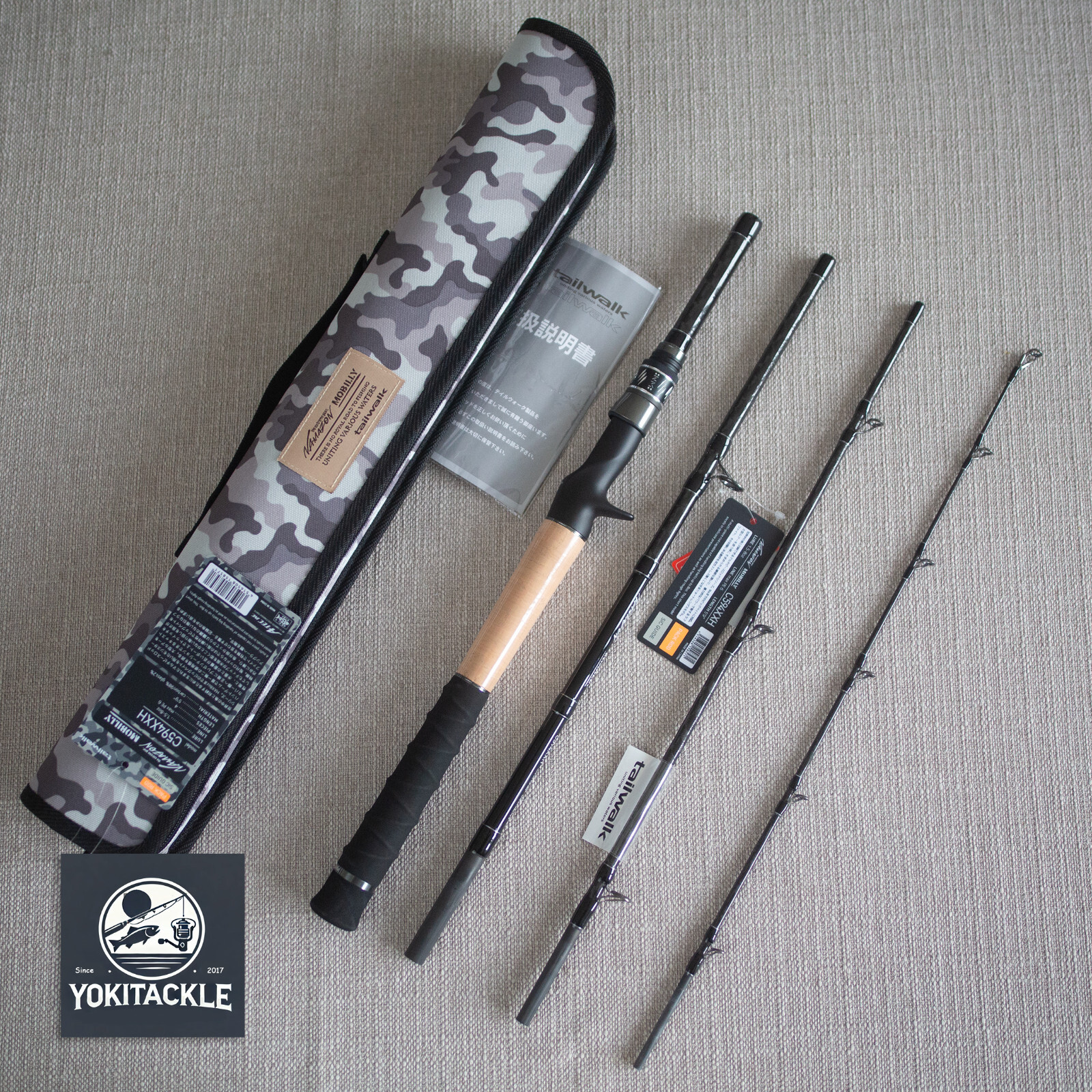 Tailwalk Namazon Mobilly C594XXH Baitcasting Rod for Bass 4 Piece Rod