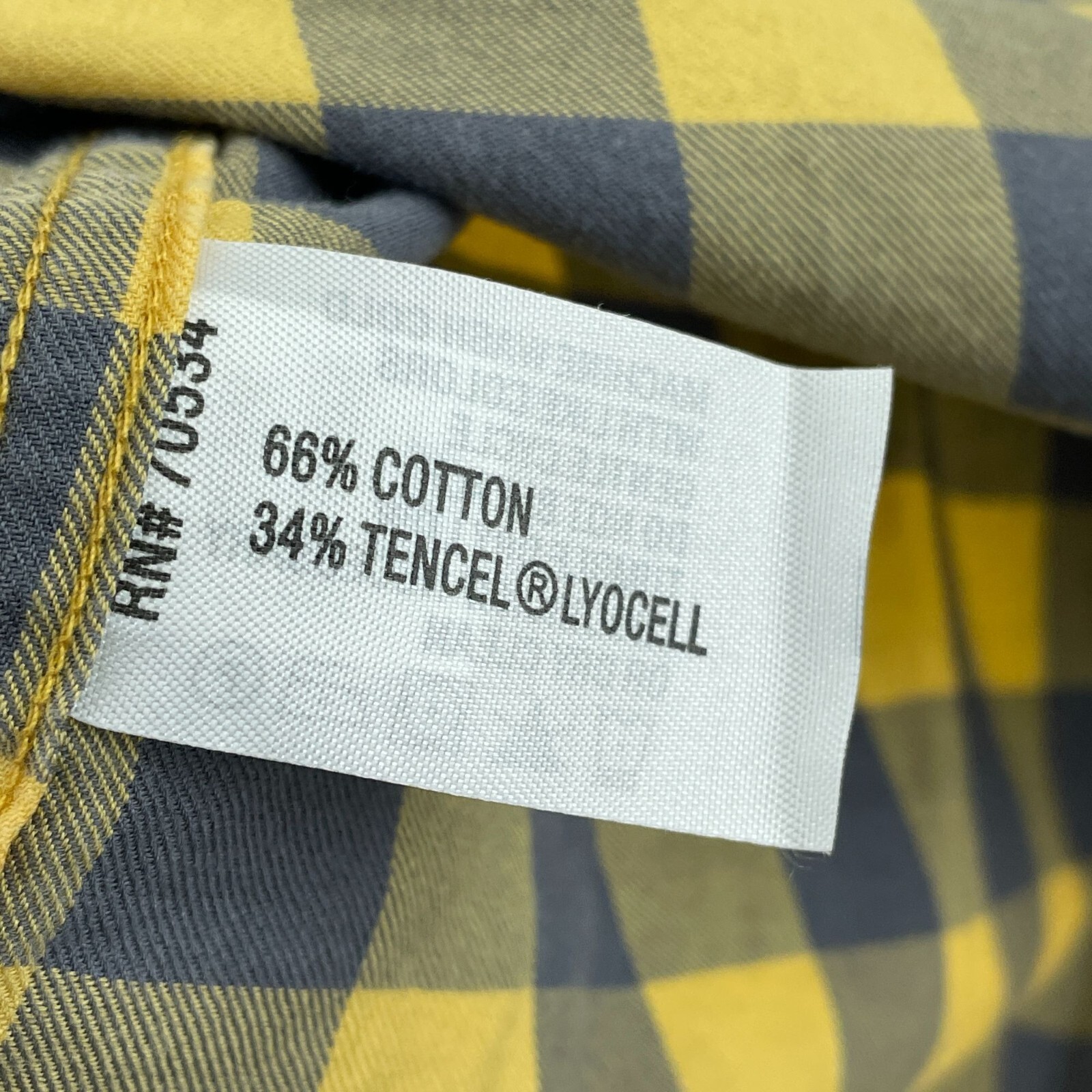 Orvis Mens Yellow & Gray Plaid Short Sleeve Shirt XL Active Fit 4501