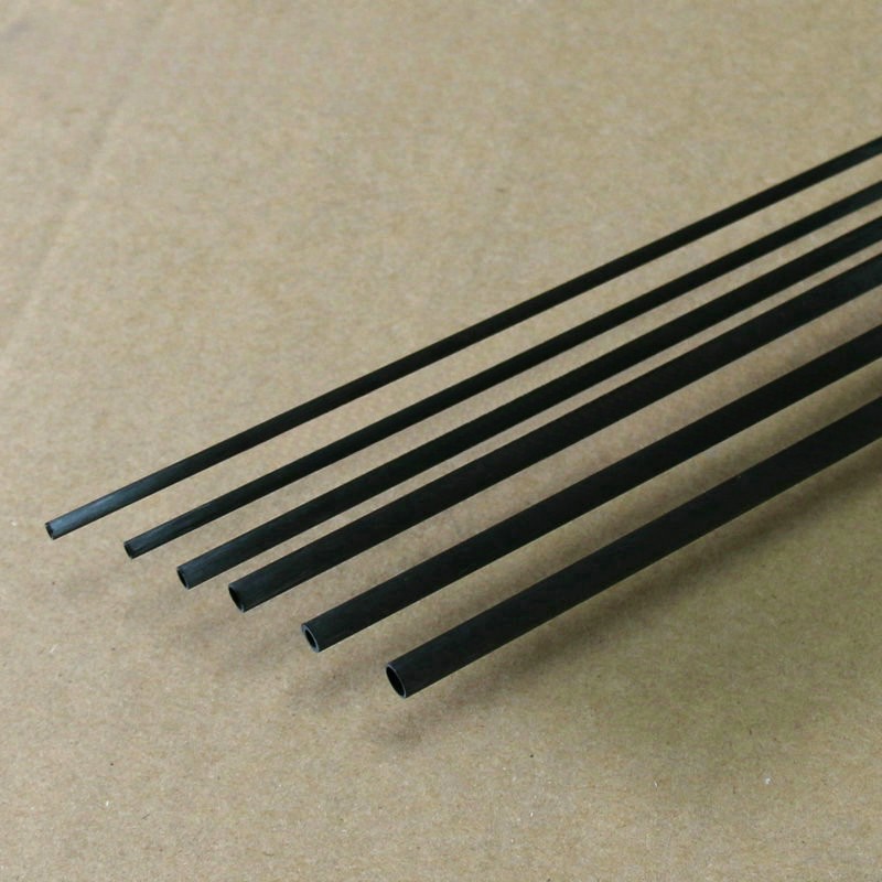 2PCS Carbon Fiber Tube OD 0.7mm-6mm Hollow Pipe for RC Airplane kite model