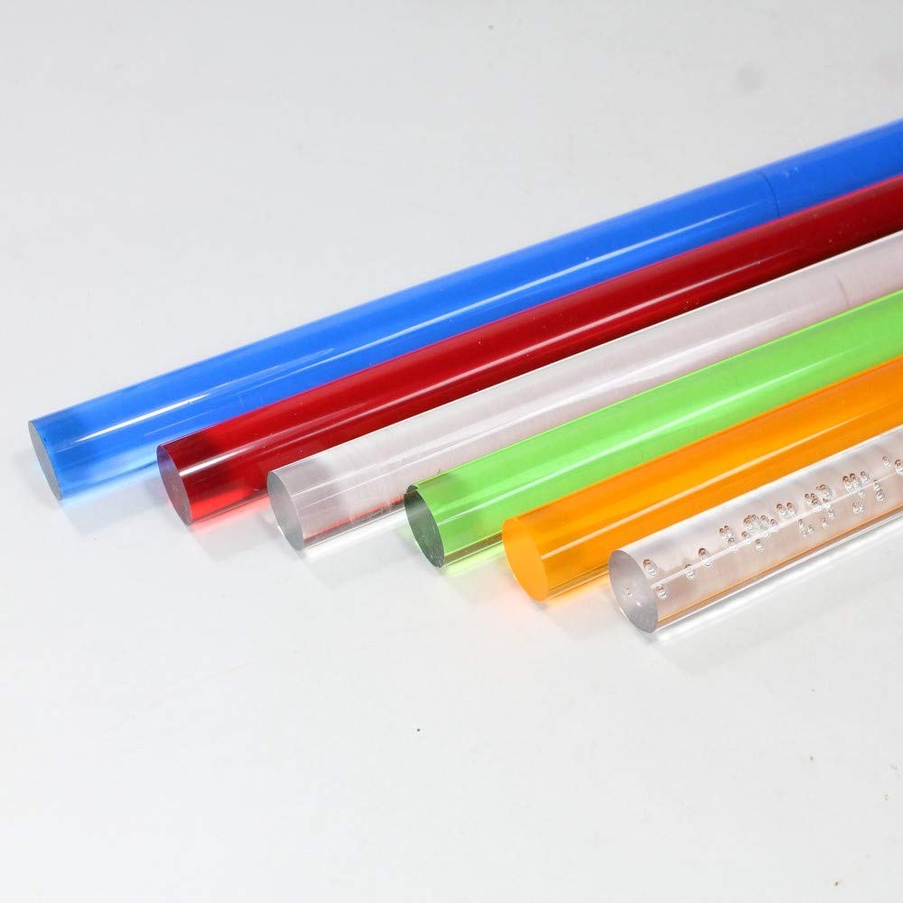 1 PCS Acrylic Lucite Rod Dowel 1 Inch x 24 Inch Blue 25mm x 610mm Plastic