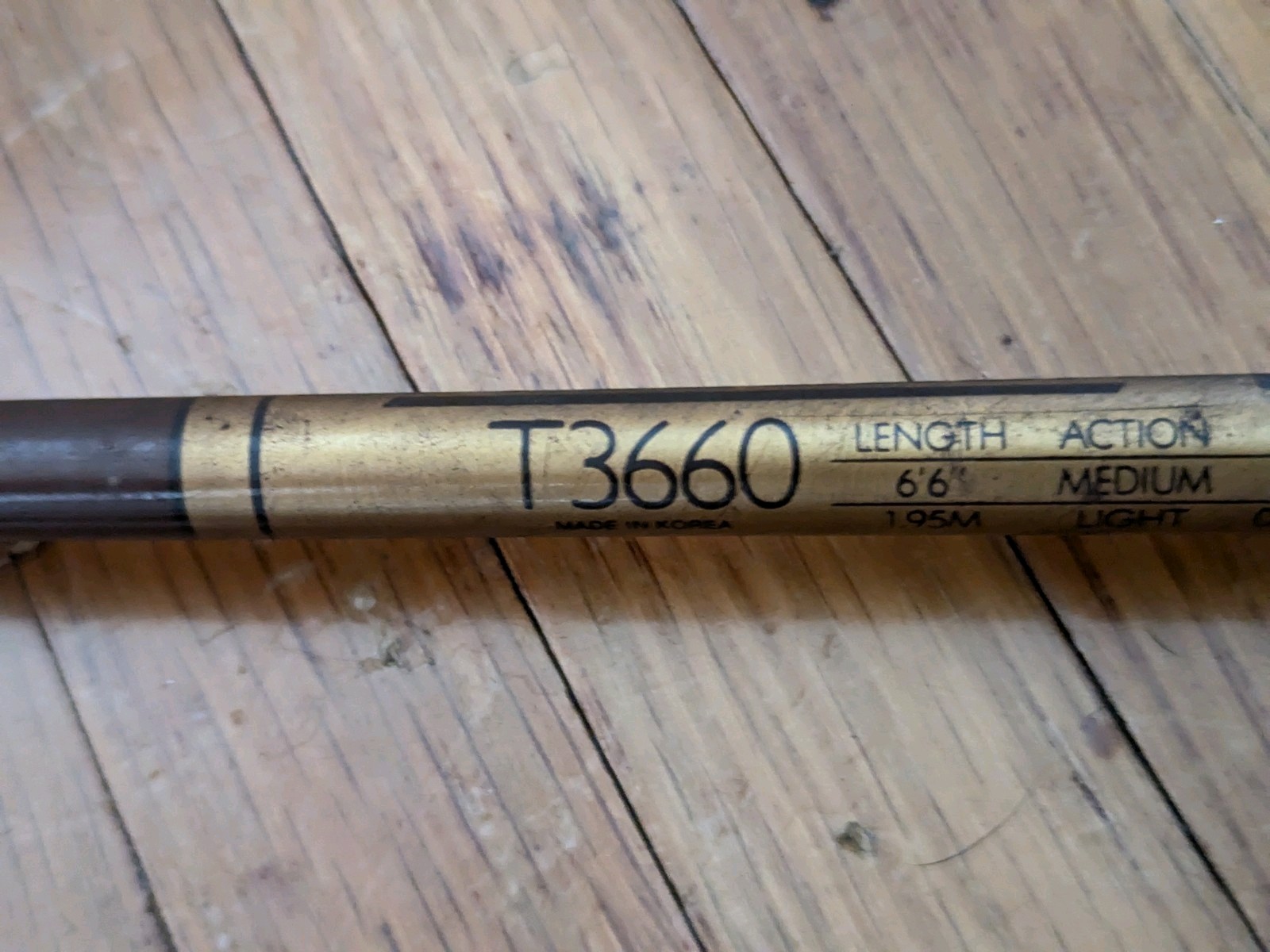 PFLUEGER 2 Piece Trusty Rod T3660 6’6″ Medium Light 6-12lbs 1/4-1/2 oz Korea