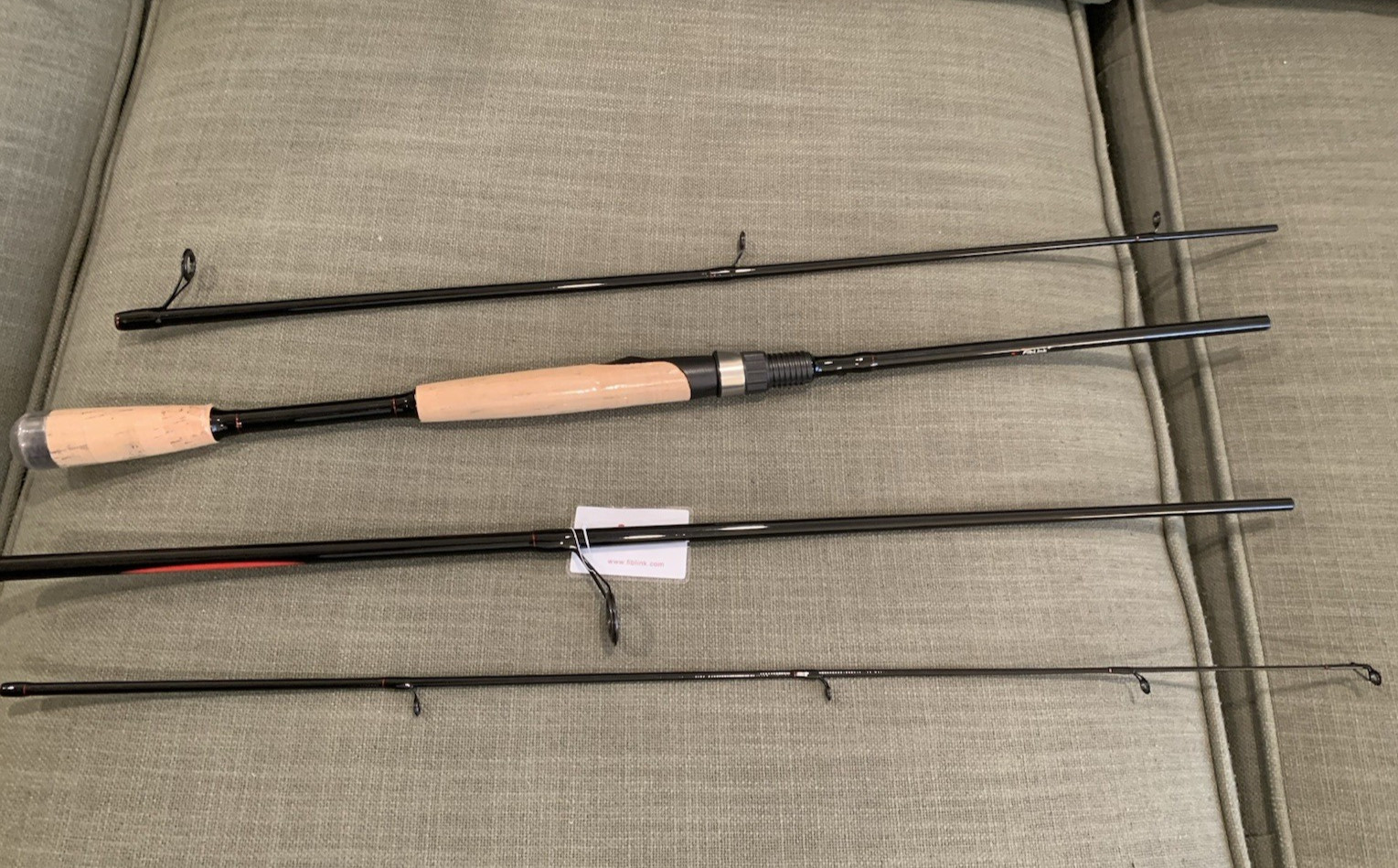 Fiblink 8′ Medium Heavy 4-Piece Carbon Fiber Travel Spinning Fishing Rod