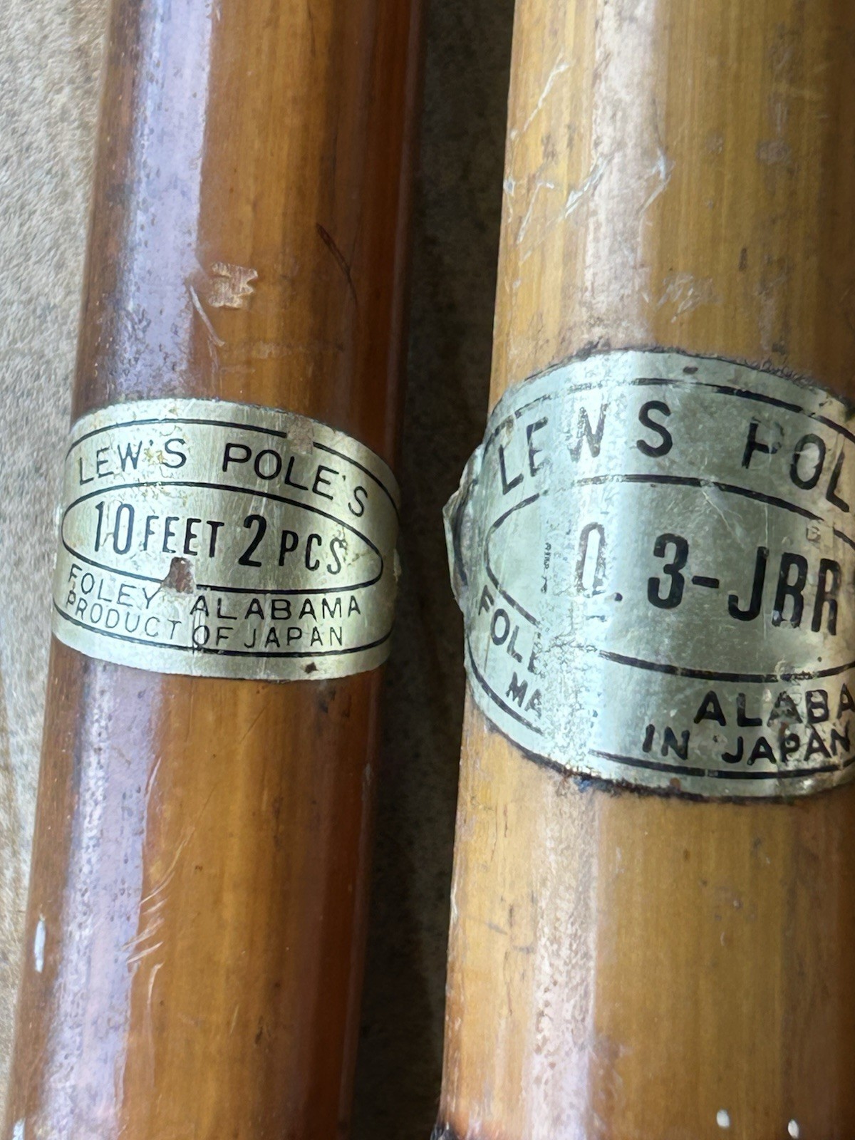 Lews Poles Foley ,Alabama Bamboo Fishing Poles 2pc 10’/3pc11’ Plus Extra W/line