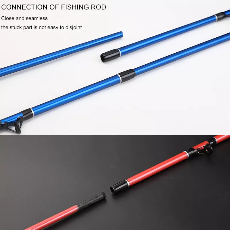 Taigek Carbon fiber~2 pc~Med Lt Casting Rod~Red or Blue Camo~3 lengths