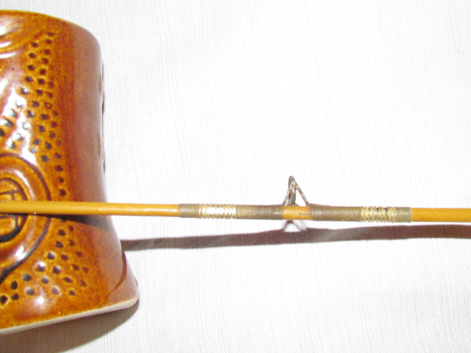 The ANGLER Rod Casting Fiberglass 6ft Pole 2Pc Cork Handle /USA Made/ Vintage GC