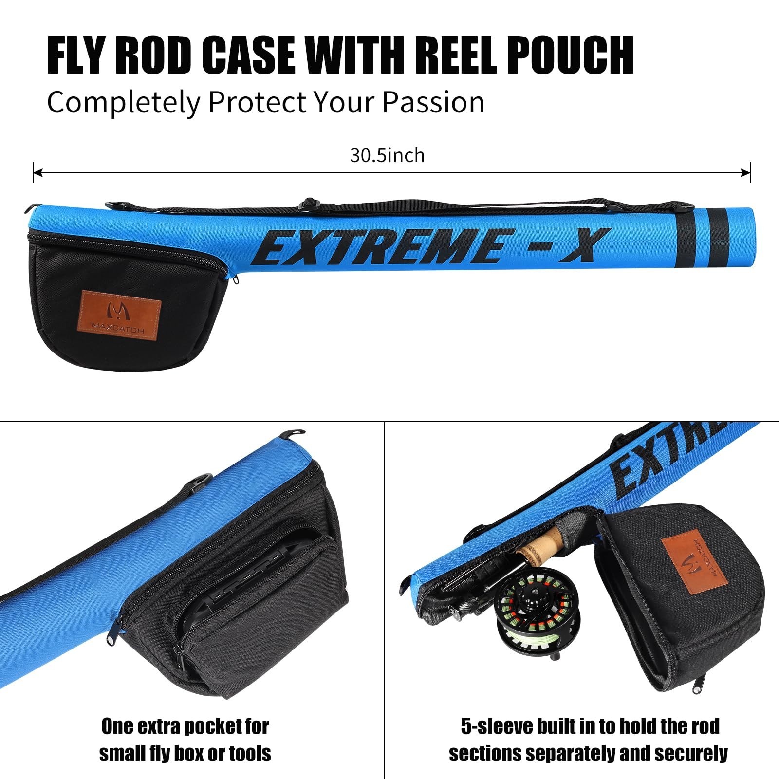 Maxcatch Extreme-X Fly Fishing Rod and Reel Combo, 3-8wt Complete Starter Fis…
