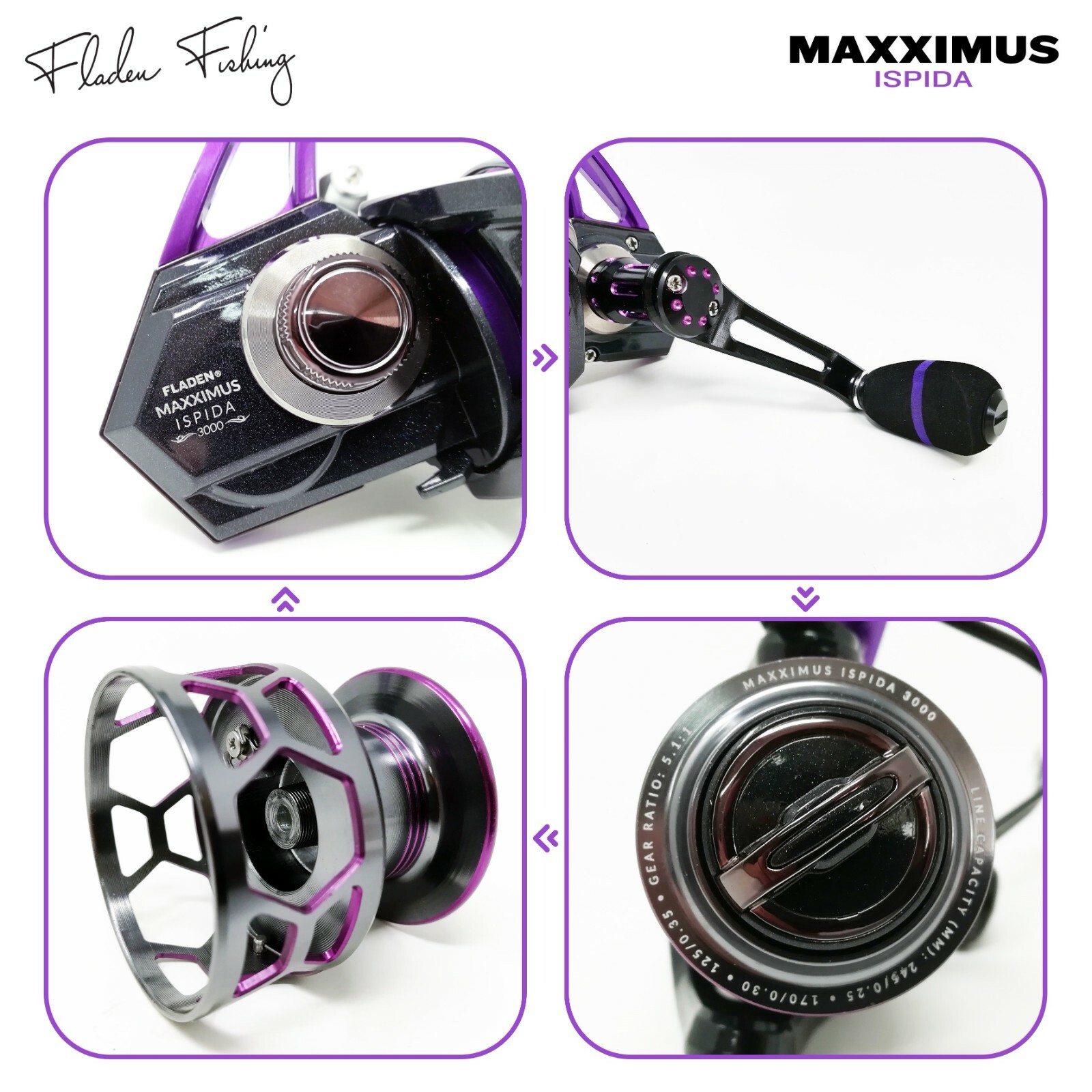 Spinning Reel Maxximus ISPIDA Pike Perch Spin Fixed Spool Reel FD30 11-8930