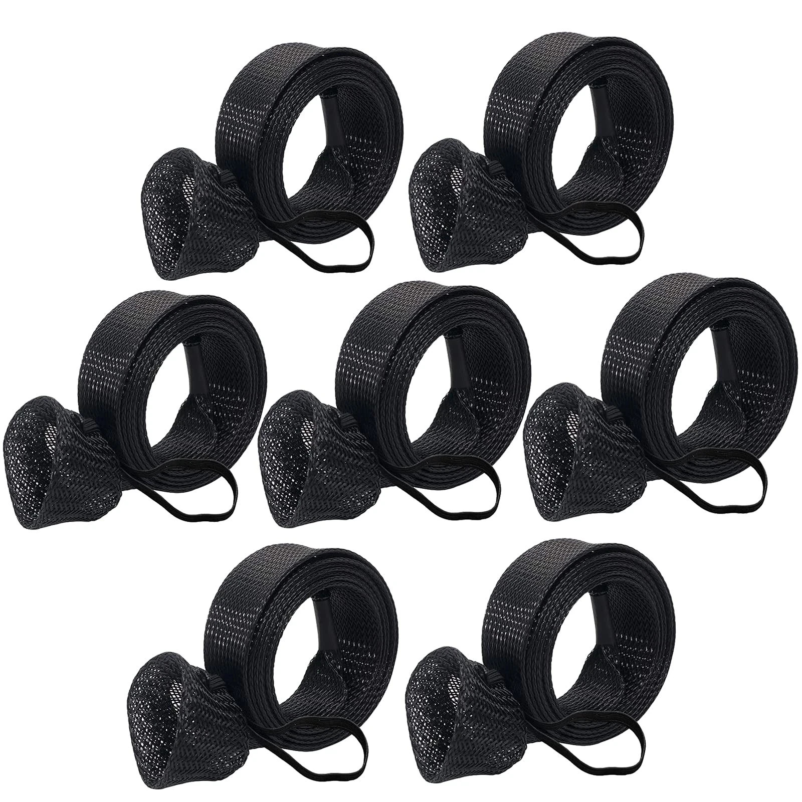 Witwatia Fishing Rod Cover, 7 Pack Sleeve Socks Pole Large, black