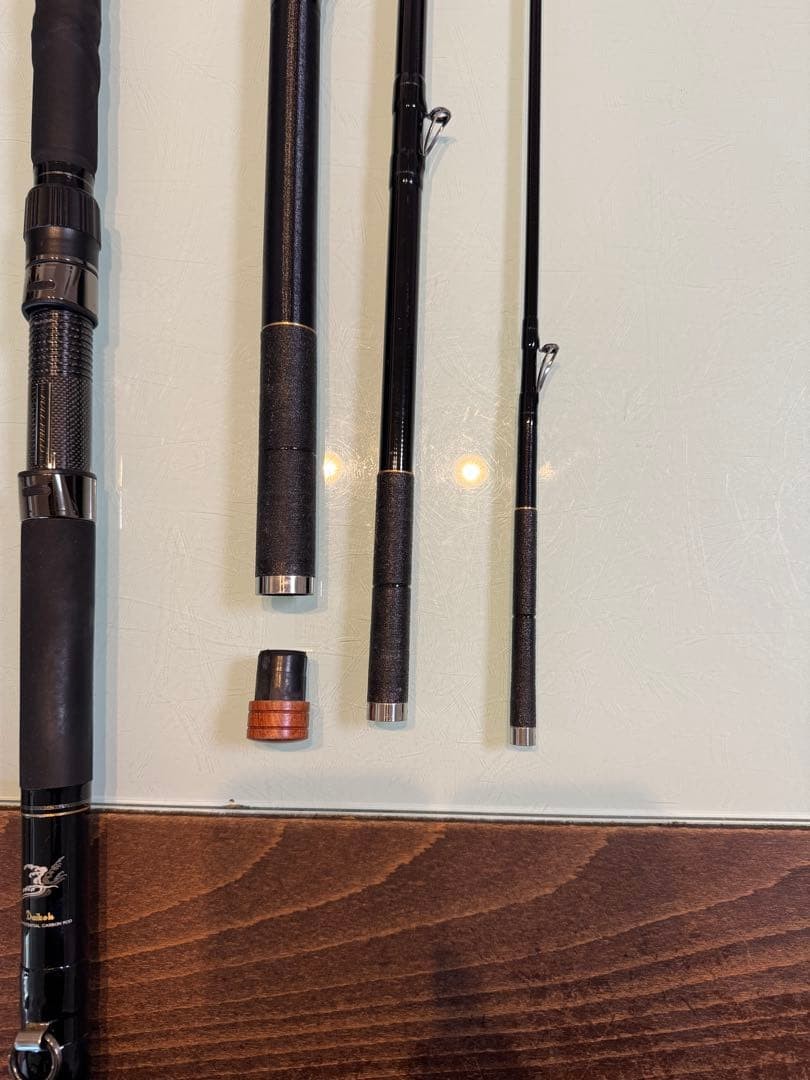 FULL FIELD Carbon Fishing Rod Black Cork Grip Baitcast Ishi Use with Case