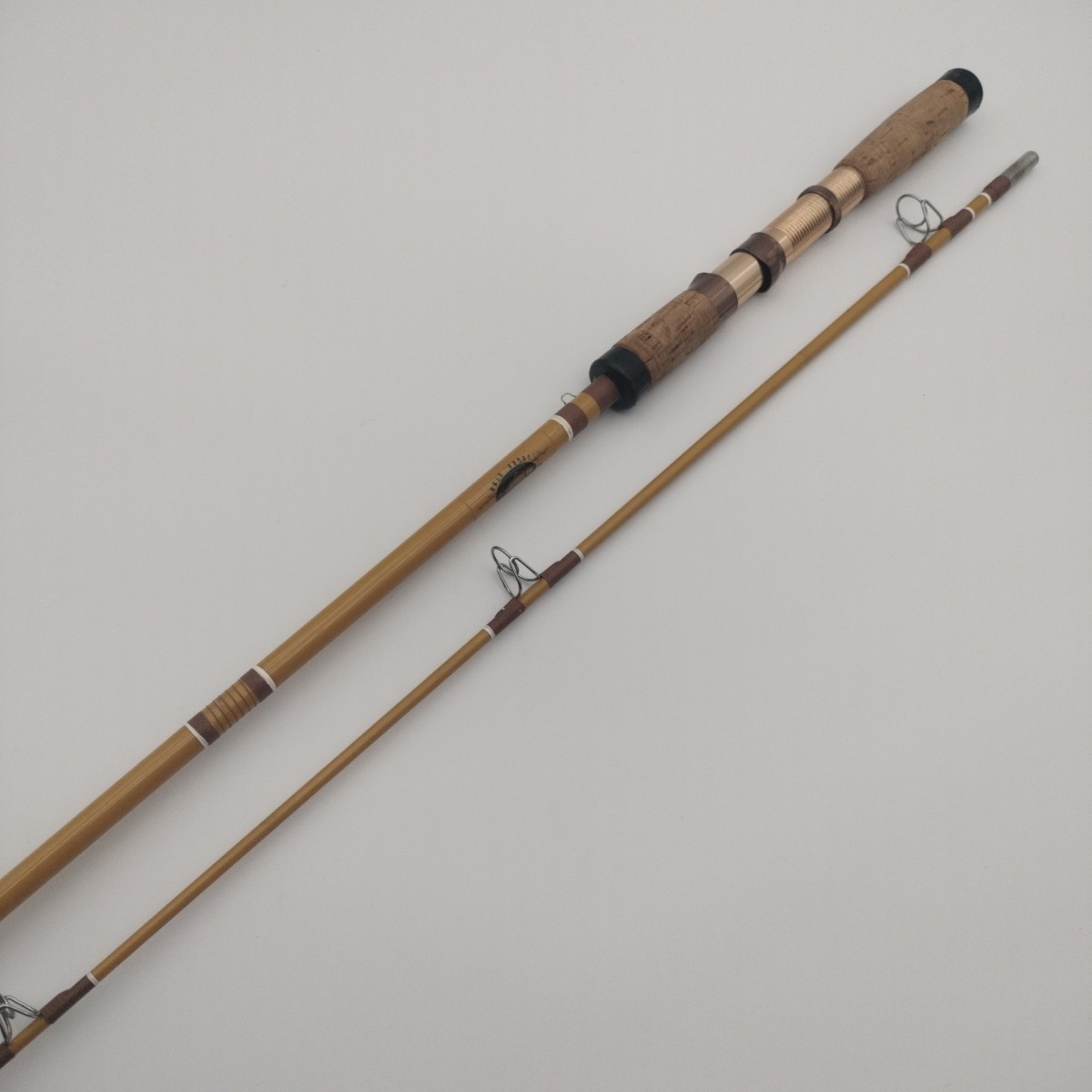 7 ft Spinning Rod Fishing Pole Two Piece 7 Pulls + Hook Rest Adj Reel Holder
