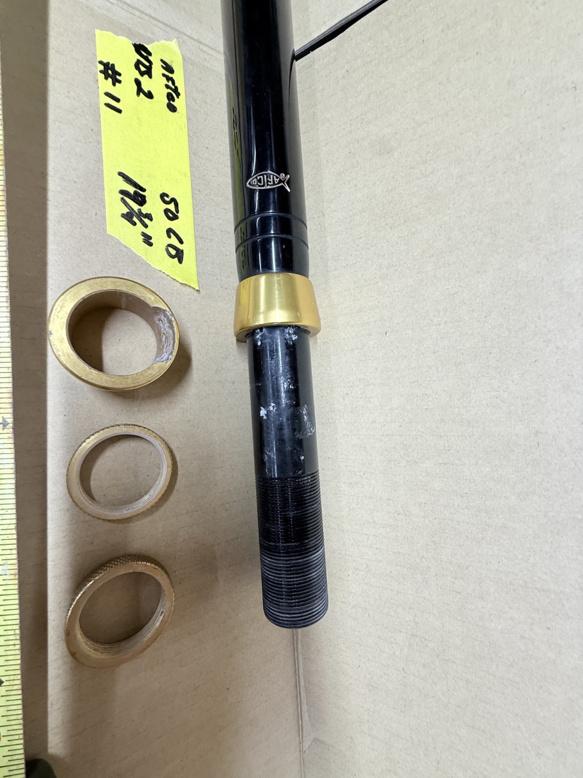 USED AFTCO BLACK & GOLD Aluminum Butt 19 3/4″ UB2 Great condition. 30-50lb class