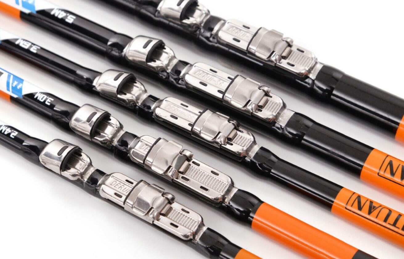 Carbon Fiber Fishing Rod 3.6M 4.5M 5.4M 6.3M Telescopic Rods Spinning Portable
