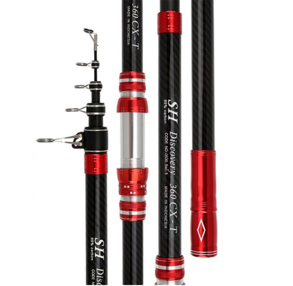 2.7M-4.5M Portable Telescopic Fishing Rod Trout Travel Rock Rod Carbon Fiber Rod