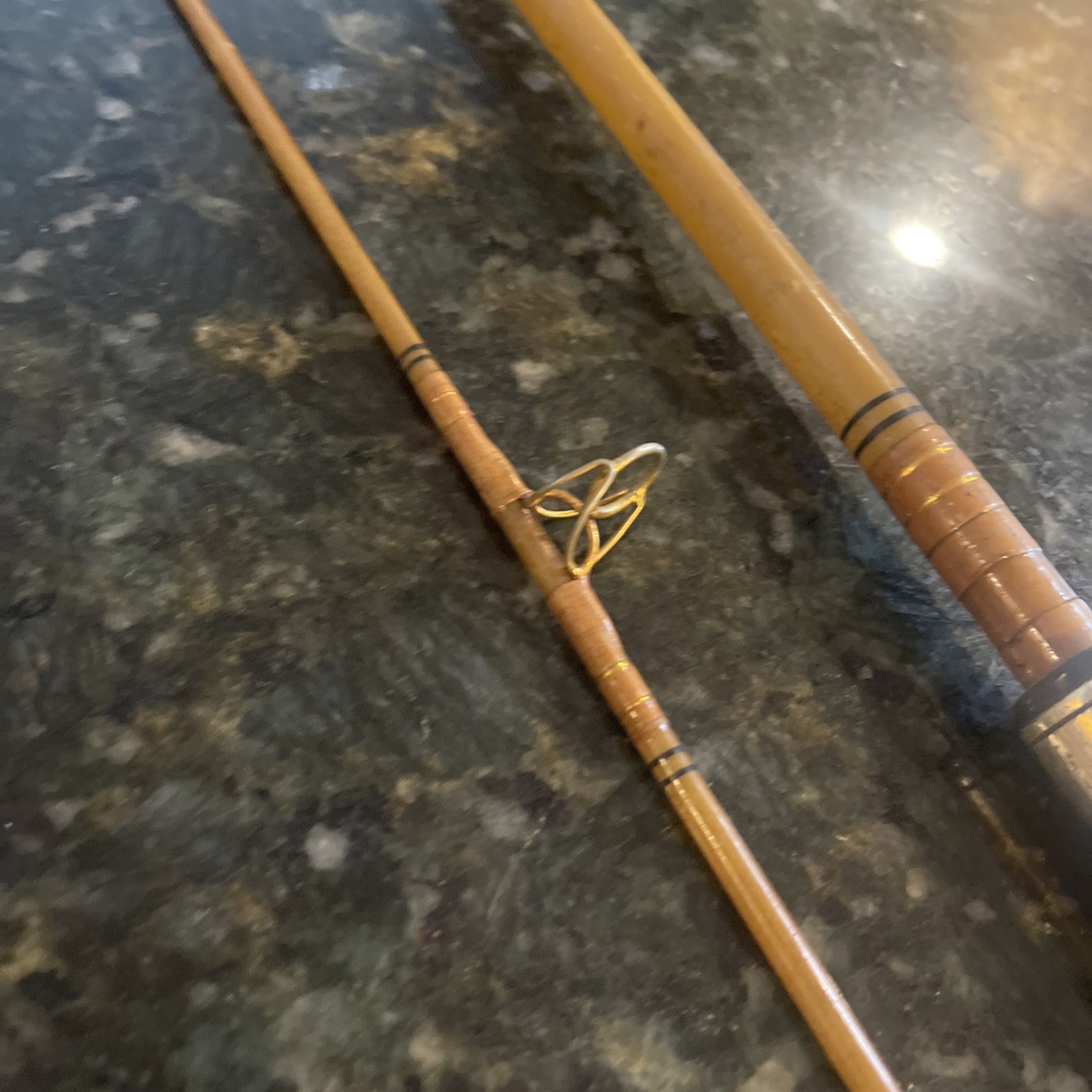 Heddon Golden MARK 50 Pro Weight Spinning Rod 6’ 9” 7646 Vtg Gorgeous 2 Pc Coll