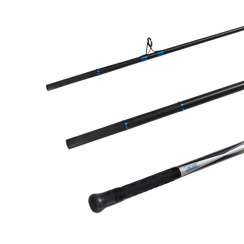 Surf Casting Fishing Rod 3-Piece Carbon Fiber Travel Rod Portable~15 ft