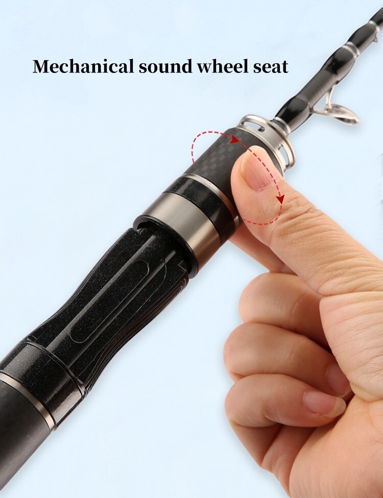 Telescopic Spinning Casting Rod 1.5m/1.68m/1.8m Portable Travel Rod Carbon Fiber