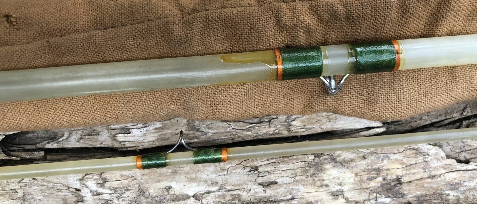 Vintage Fly Rod Phantom Glass Fiber 9’ L 2-pc Rod w/ Tube Storage Case ~~ EUC!