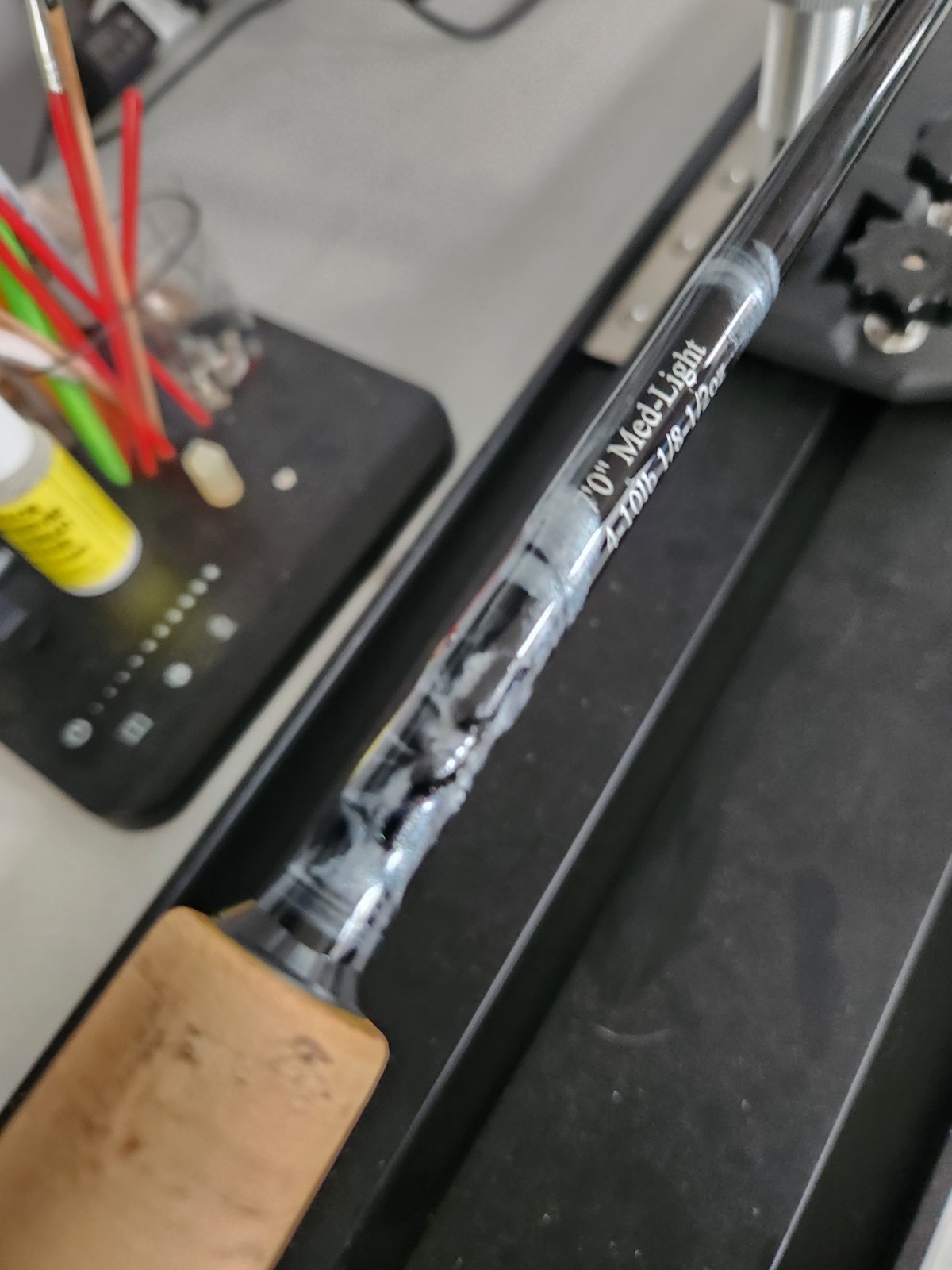 Semi-Custom Black Pearl 7′ Spinning Fishing Rod 1pc ML or MED or MH TCI Jigs