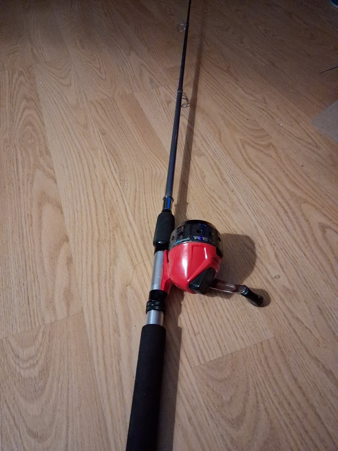 David Craft K-312 Retractable Camp Telescoping Fishing Pole Shakespeare Reel