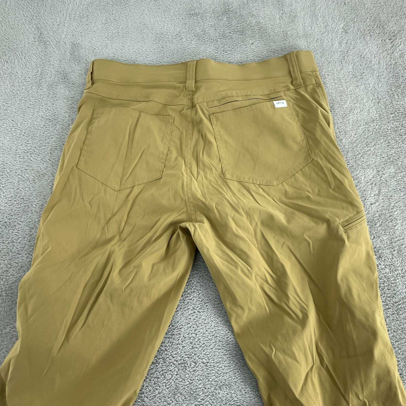 Orvis Mens Beige Nylon/Spandex Stretch Pants Size 36 2929