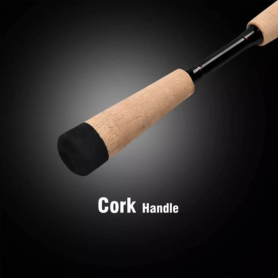 4-Piece Travel Casting Rod Carbon Baitcasting Portable Fishing Pole Baitcaster