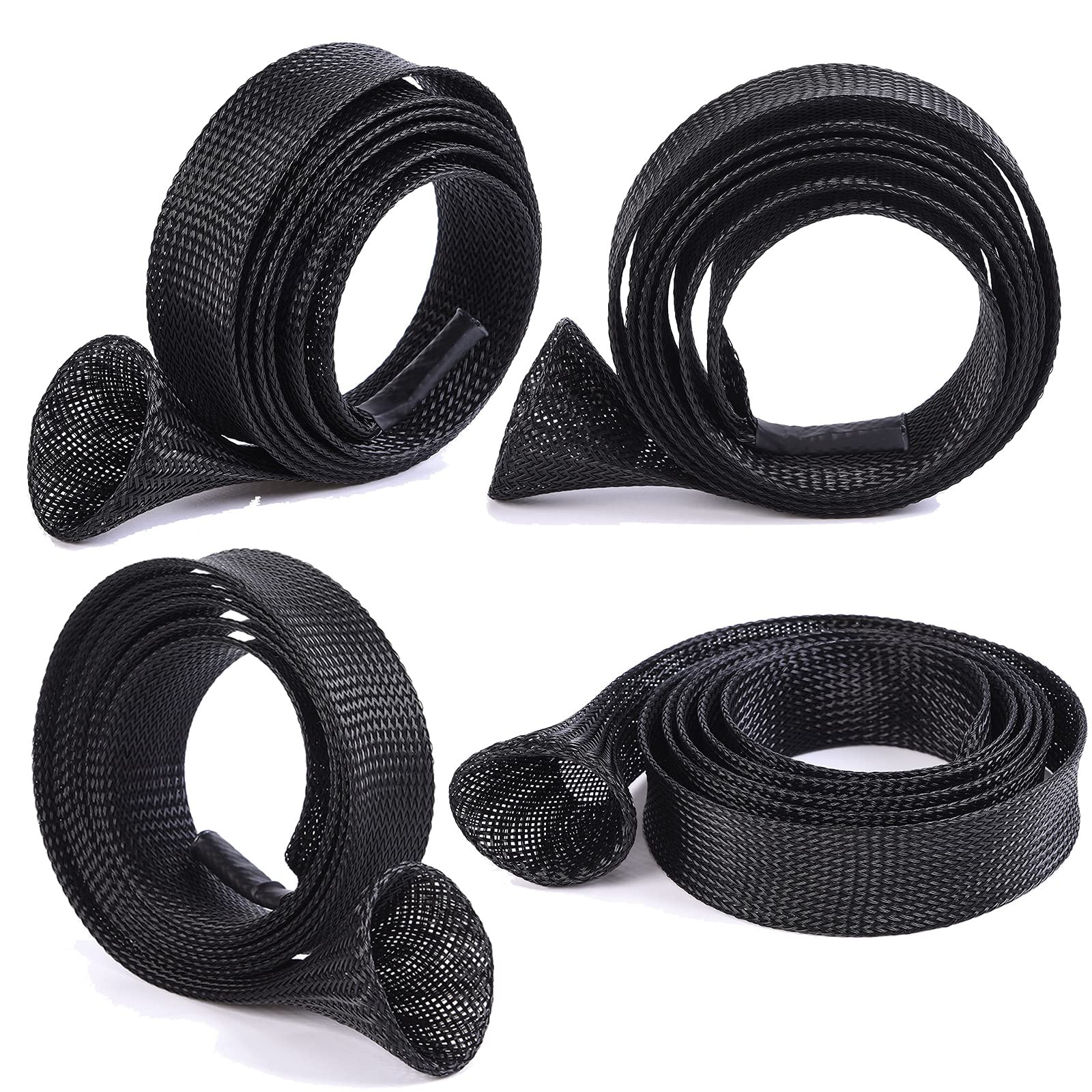 Witwatia Fishing Rod Cover, 7 Pack Sleeve Socks Pole Large, black