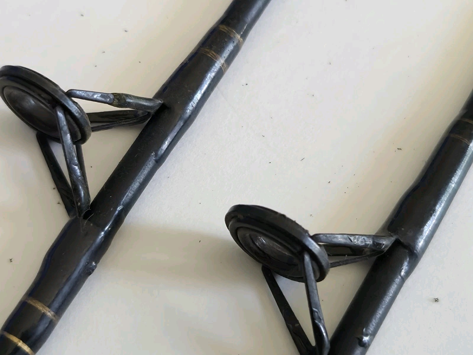 Lot Of 2 Spinning Rods both Master Spectra 3050BK 6’6” w/ Blue Rod Caddy 203-A
