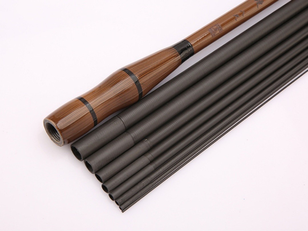 Ultra-short lightweight hard-action fishing rod for stream fishing fishing gear