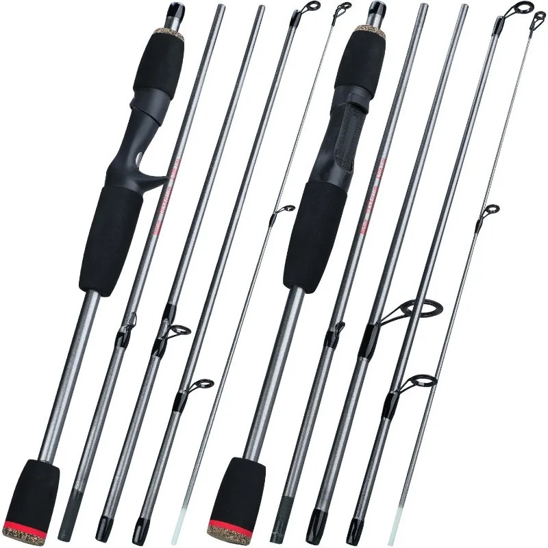 Sougayilang Spinning Fishing Combo 5 Sections Carbon Fiber Lure Fishing Rod