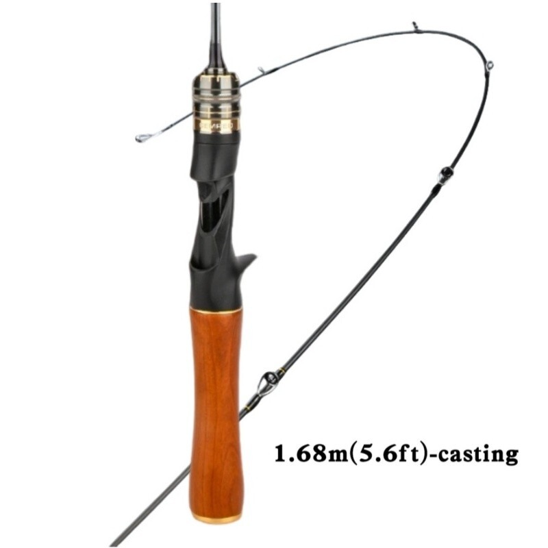 Portable Fishing Rods 5.6ft 6ft Spinning Casting Rod Carbon Fiber Rod Bass Pole