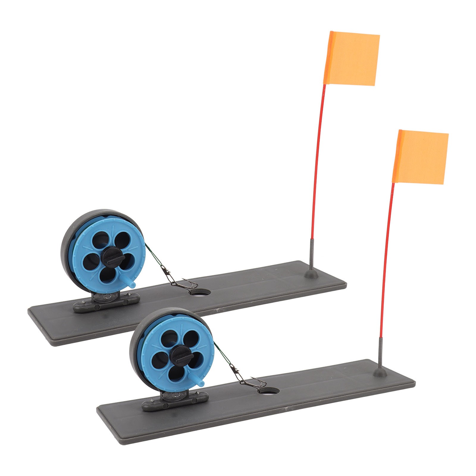 2pcs Ice Fishing Flag Rod Automatic Floating Portable Tip Up
