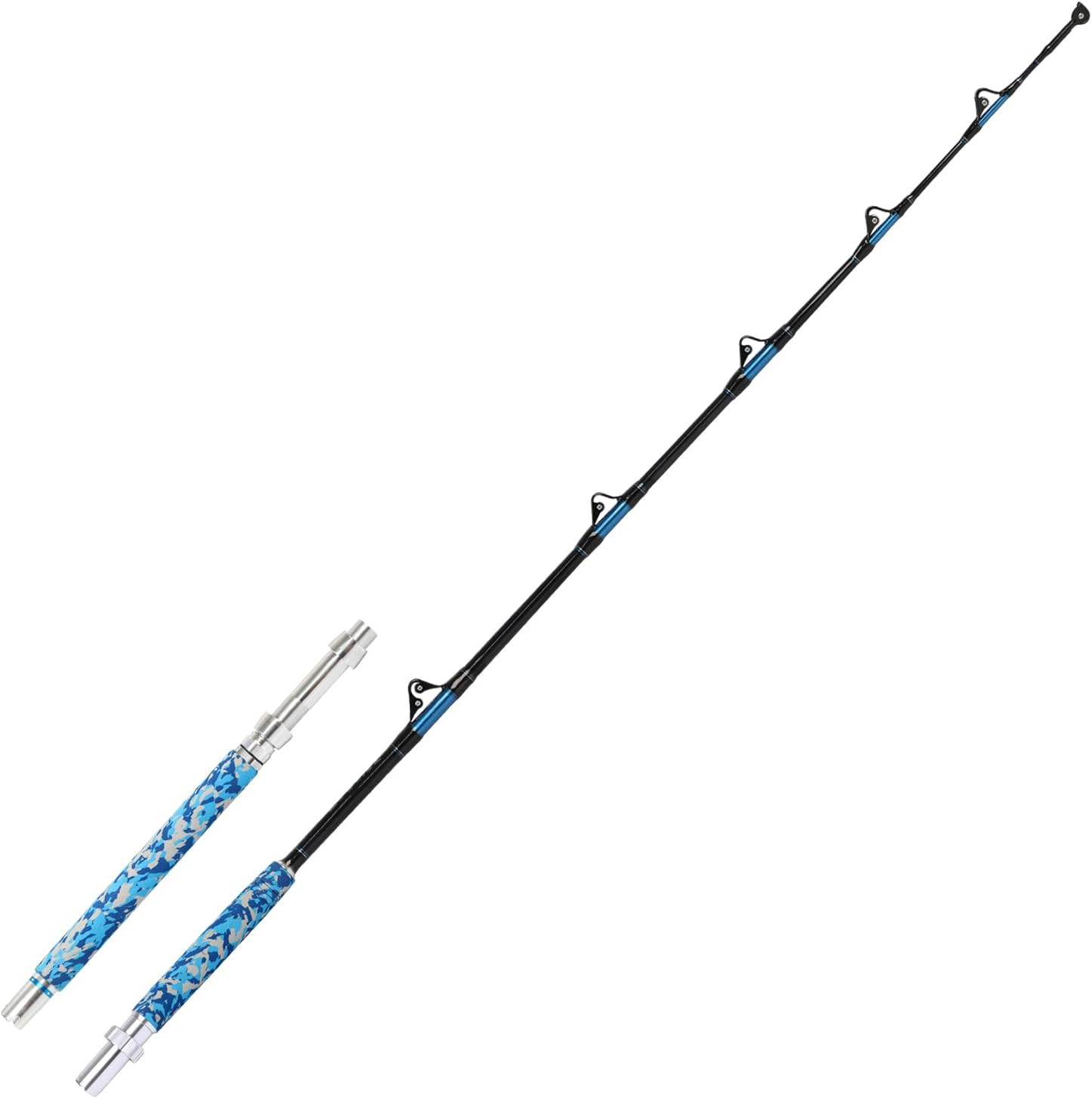 Fishing Trolling Rod 1 Piece Saltwater Offshore Heavy Roller Rod Big Game Conven