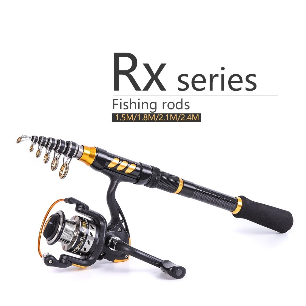 Ultralight Spinning Fishing Rod Pole Hard Carbon Fiber Telescopic Alloy Seat EVA