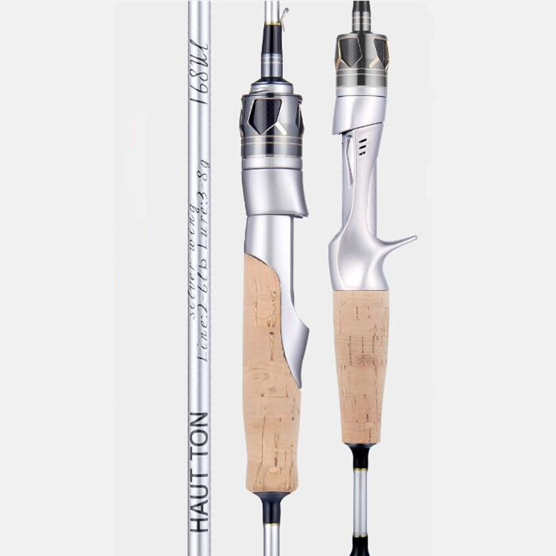 1.68M 1.8M Lure Fishing Rods Portable Ultra Light Rod Carbon Fiber Spinning Pole