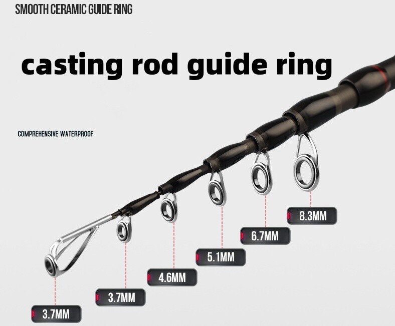 Carbon Casting Telescopic Fishing Rods 1.98m-2.7m Portable Poles Travel Spinning