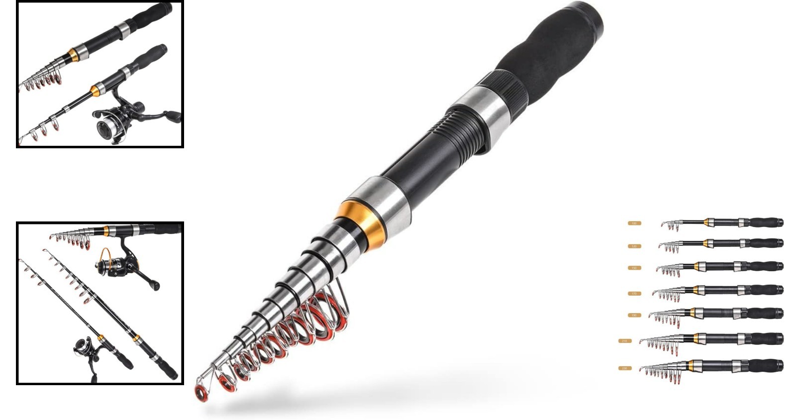 Compact Telescopic Fishing Rod – 1.0m-2.3m Glass Rod for Travel & Adventure