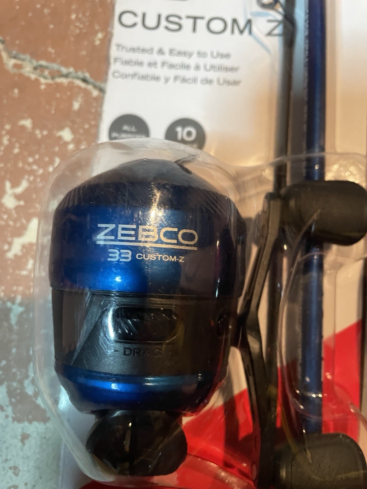 lot 2* new Zebco metal 33 Custom-Z 58″ rod Combo w/tackle