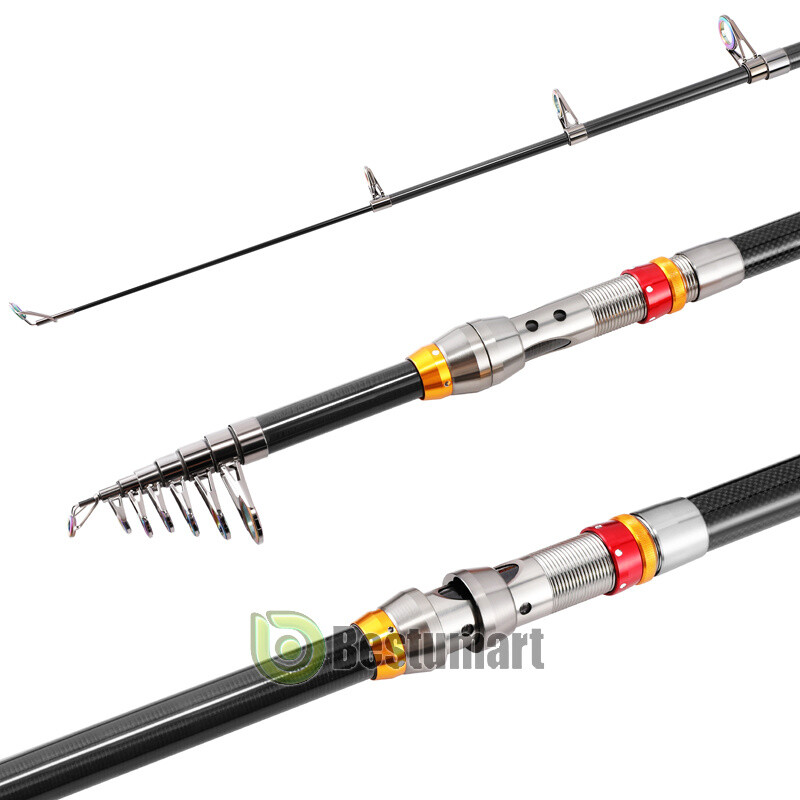 Carbon Fiber Telescopic Fishing Rod Sea 1.8-3.6 Saltwater Portable Spinning Pole