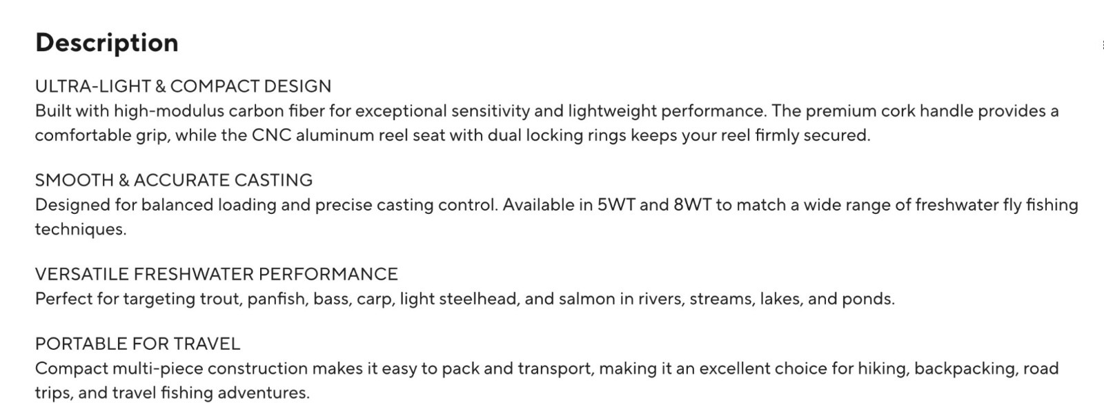 Travel Fly Fishing Rod Sea Saltwater Freshwater Fly Fishing Rods – Various