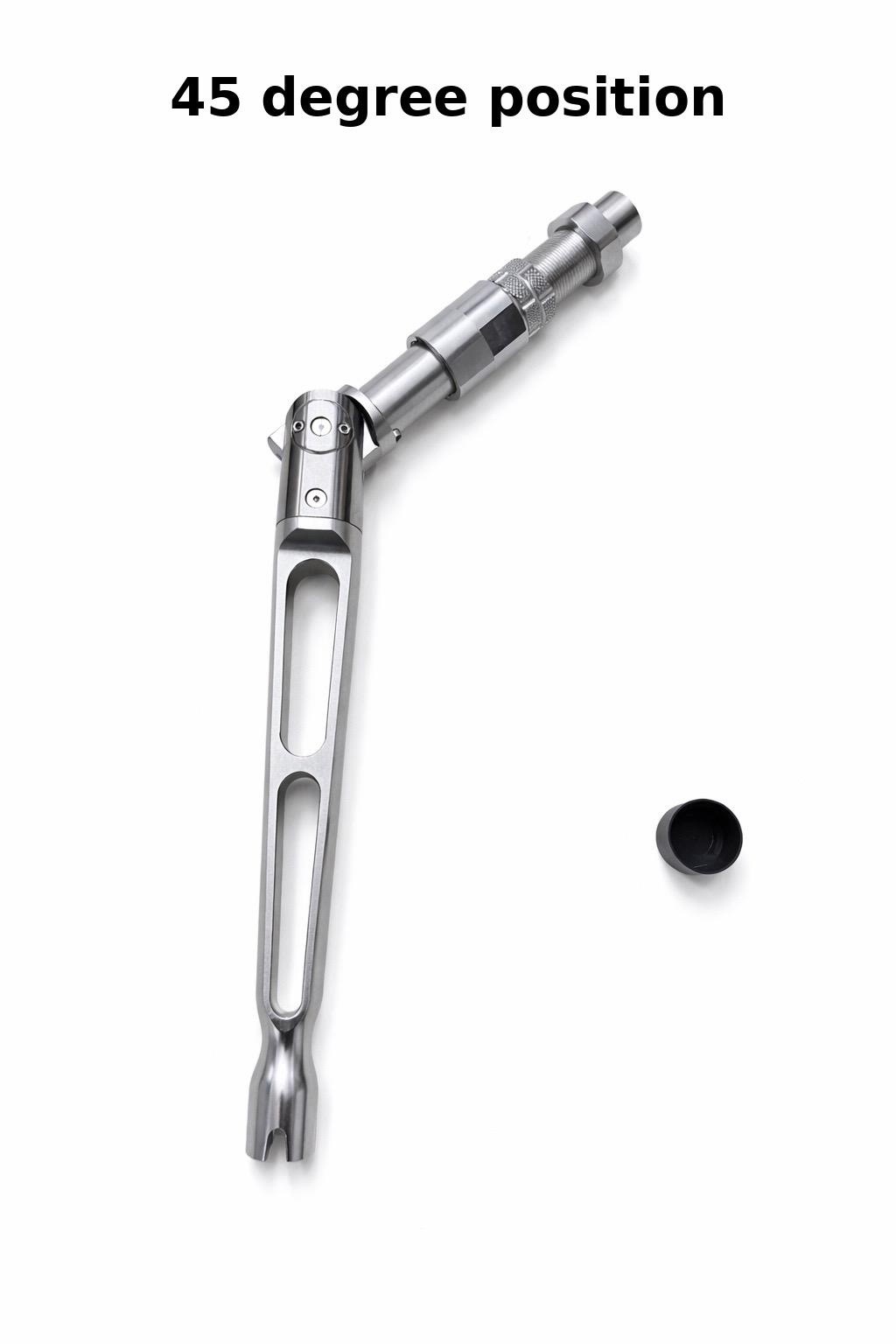 Adjustable Rod Butt-#2 Silver With Ferrule Nut ((2 Position))