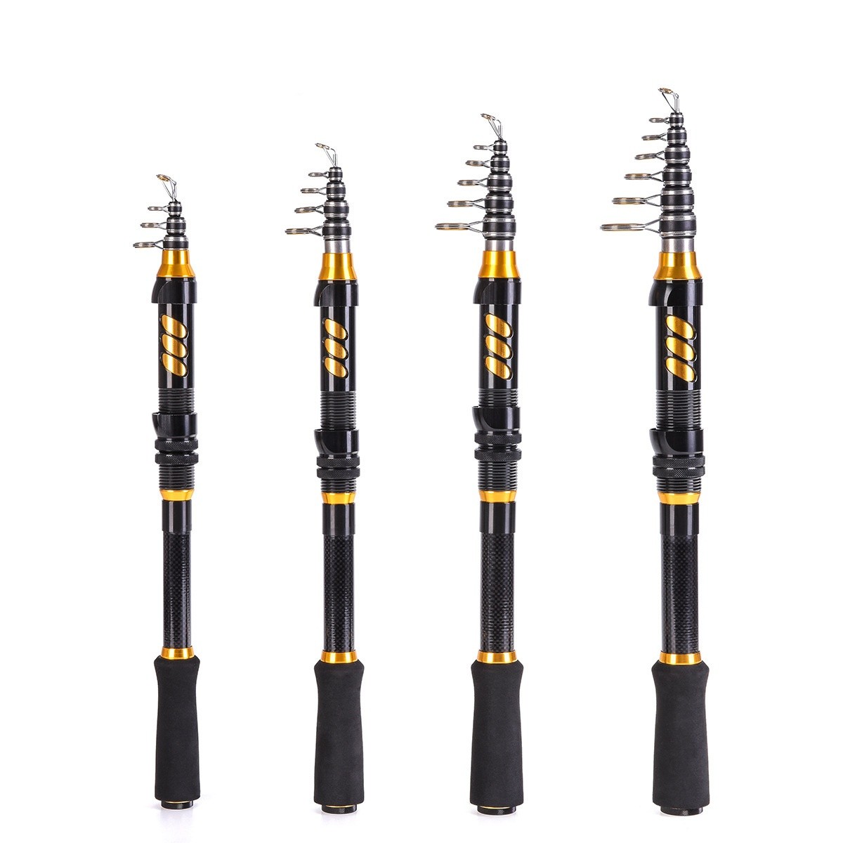 Ultralight Spinning Fishing Rod Pole Hard Carbon Fiber Telescopic Alloy Seat EVA
